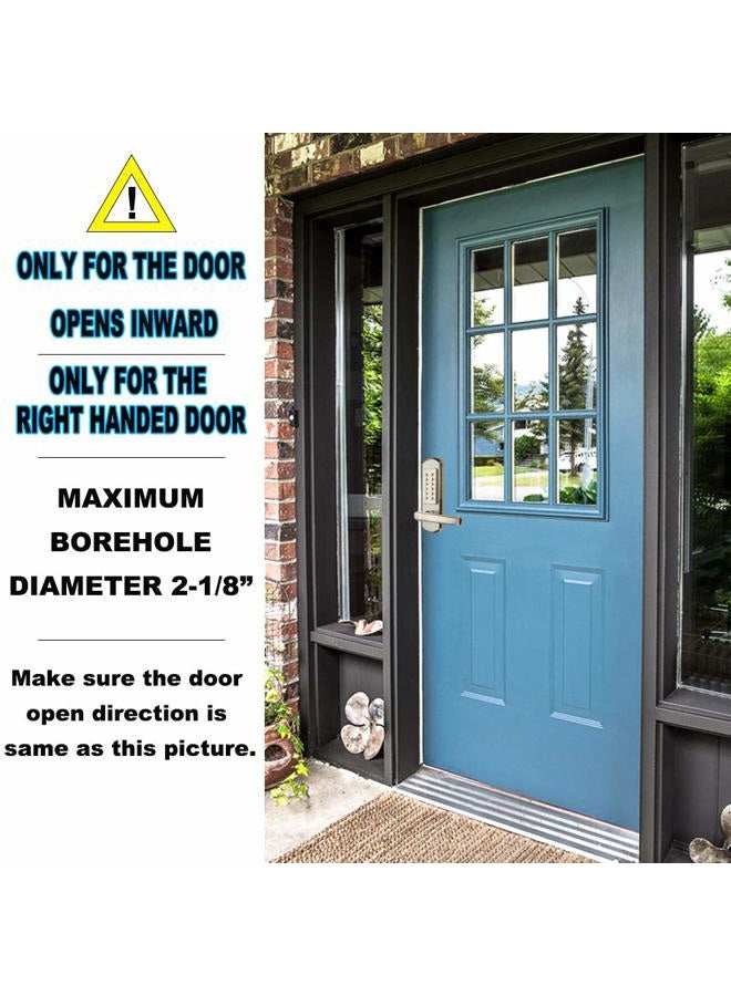 Megaflint Mechanical Keyless Door Lock Combination Digital Code Keypad Security Entry Stainless Steel 304 Not Deadbolt (Only for The Left Handed Opens Inward) … (Right Handle) - Image 2
