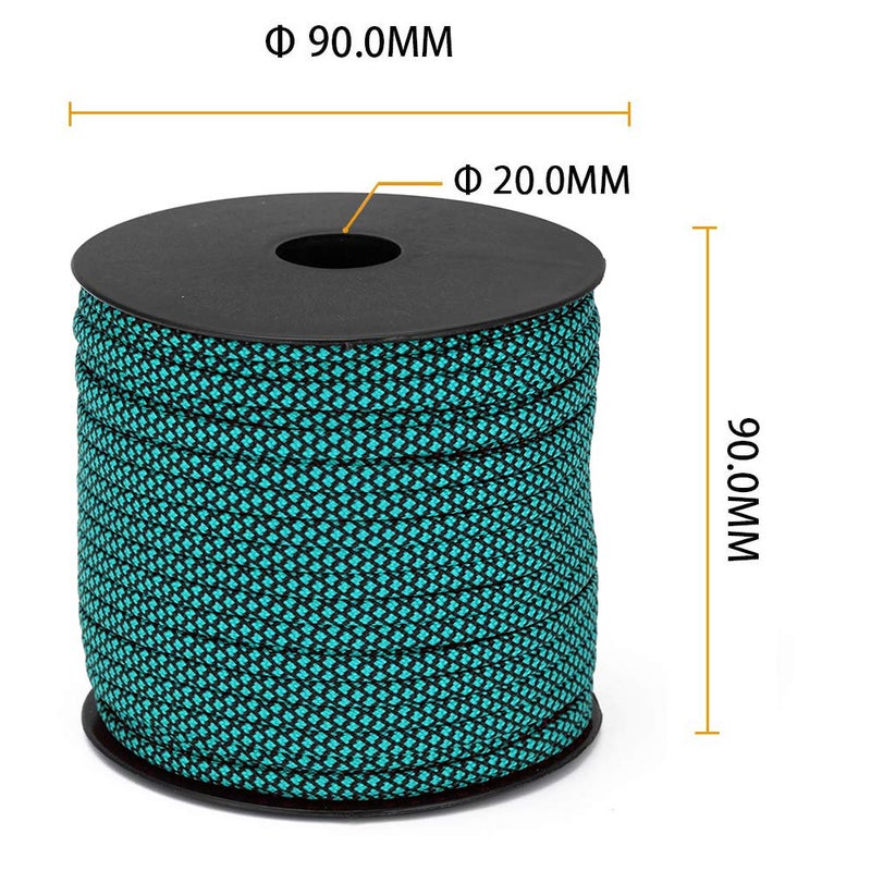 MOOCY Diamond Pattern Paracord 550 Blue Black,5/32 in x 164 ft (4mm x 50m),7 Inner Strands/Parachute Cord,Nylon Type III Paracord,Ideal Nylon String for Survival & Camping Gear - Image 3