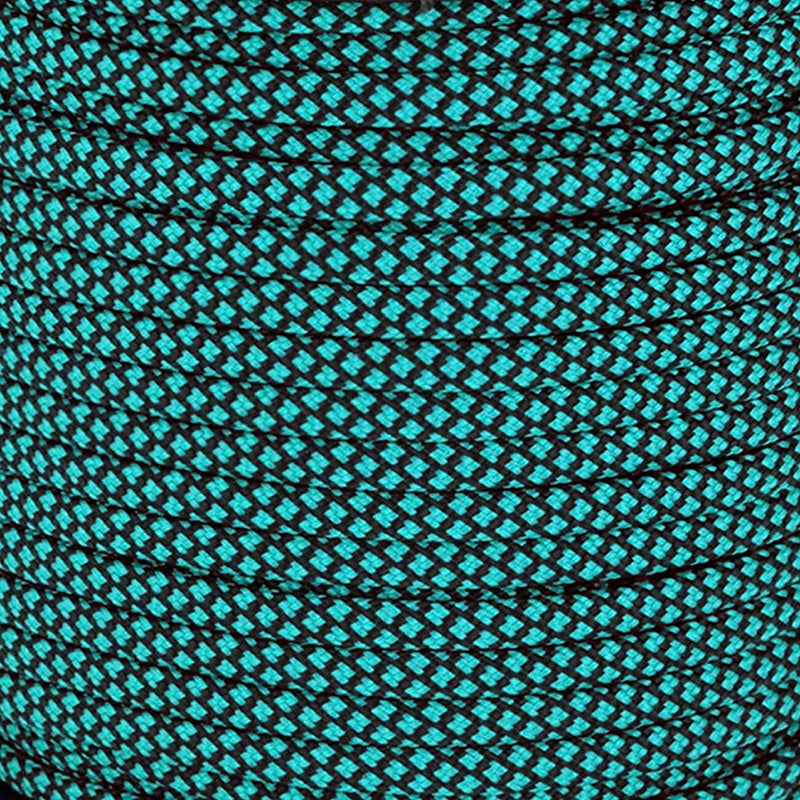 MOOCY Diamond Pattern Paracord 550 Blue Black,5/32 in x 164 ft (4mm x 50m),7 Inner Strands/Parachute Cord,Nylon Type III Paracord,Ideal Nylon String for Survival & Camping Gear - Image 1