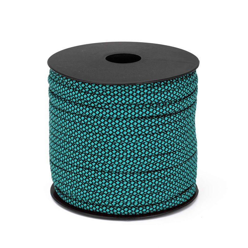 MOOCY Diamond Pattern Paracord 550 Blue Black,5/32 in x 164 ft (4mm x 50m),7 Inner Strands/Parachute Cord,Nylon Type III Paracord,Ideal Nylon String for Survival & Camping Gear - Image 2