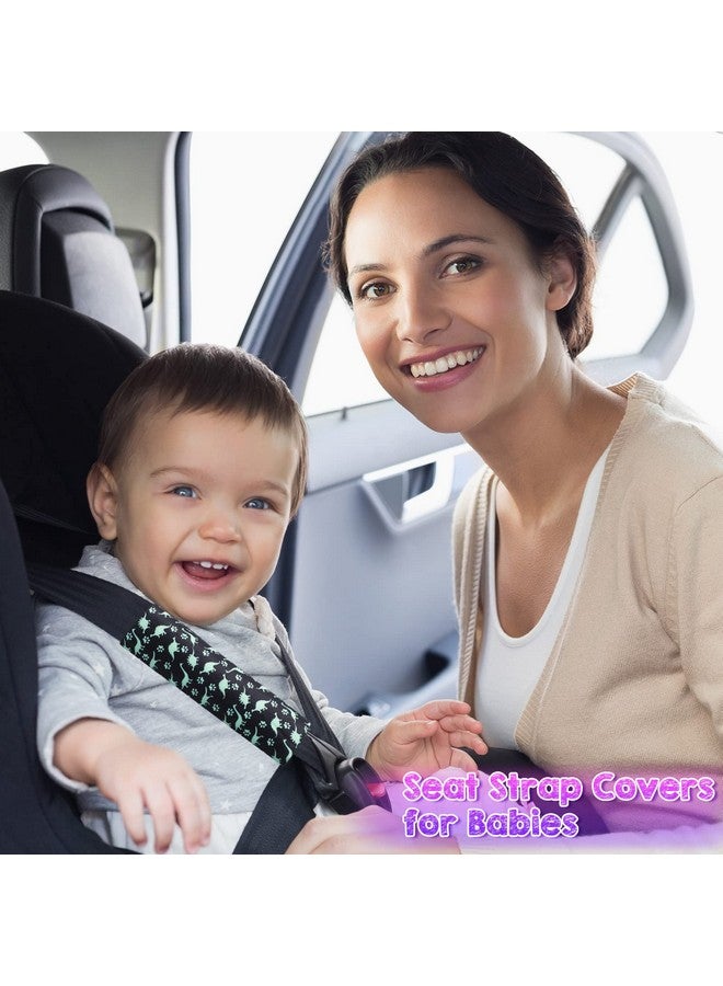 Tuanse 4 Pack Seatbelt Pillow for Kids Soft Car Seat Belt Cover Unicorn Baby Car Seat Strap Covers Dinosaur Kids Seat Pad Strap Seat Belt Cushion Head Rest Support Shoulder for Girls Boys Baby Car Stroller - Image 5