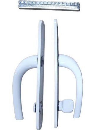 Dormaks Mirrored Aluminum Sausage Door Handle WC White 