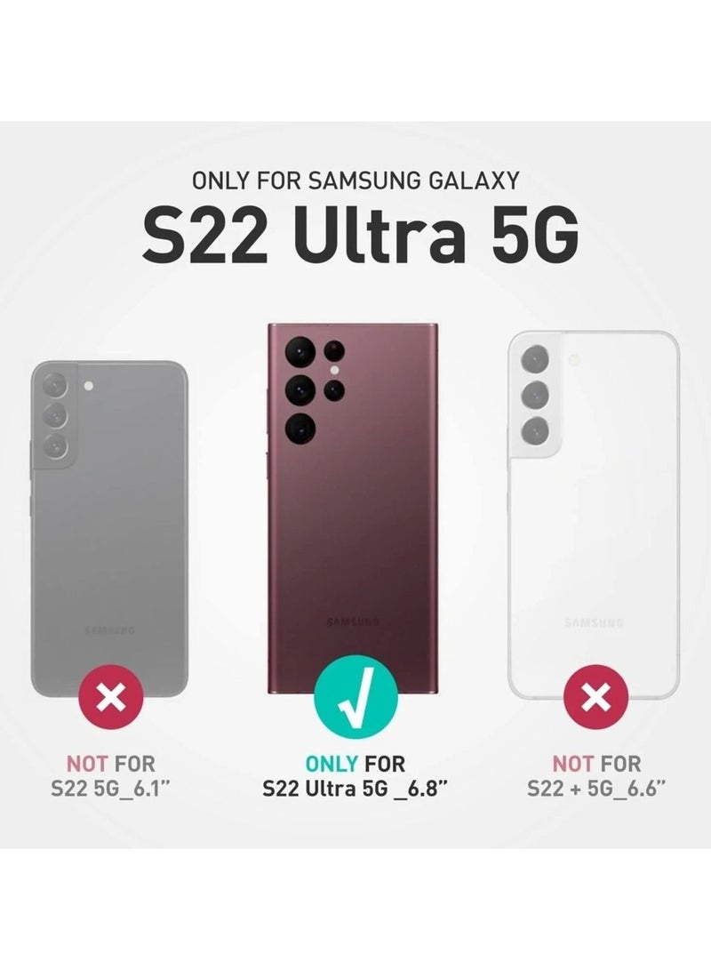 ب شفاف لهاتف Samsung Galaxy S22 Ultra جراب خلفي شفاف من مادة TPU متوافق مع هاتف Samsung Galaxy S22 Ultra - Image 2