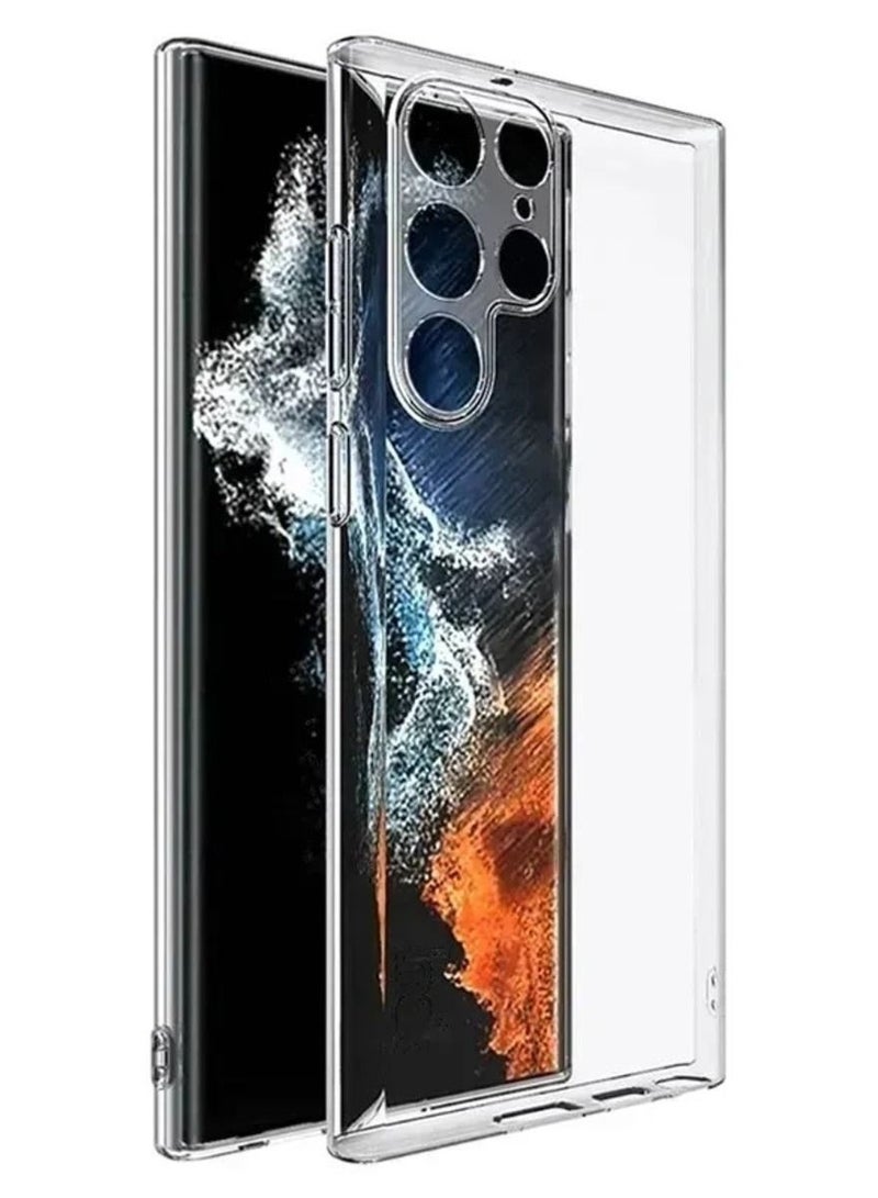 ب شفاف لهاتف Samsung Galaxy S22 Ultra جراب خلفي شفاف من مادة TPU متوافق مع هاتف Samsung Galaxy S22 Ultra - Image 4