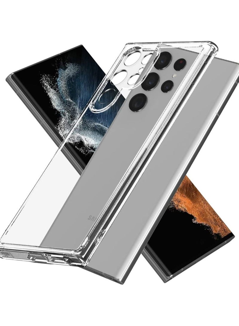 ب شفاف لهاتف Samsung Galaxy S22 Ultra جراب خلفي شفاف من مادة TPU متوافق مع هاتف Samsung Galaxy S22 Ultra - Image 1
