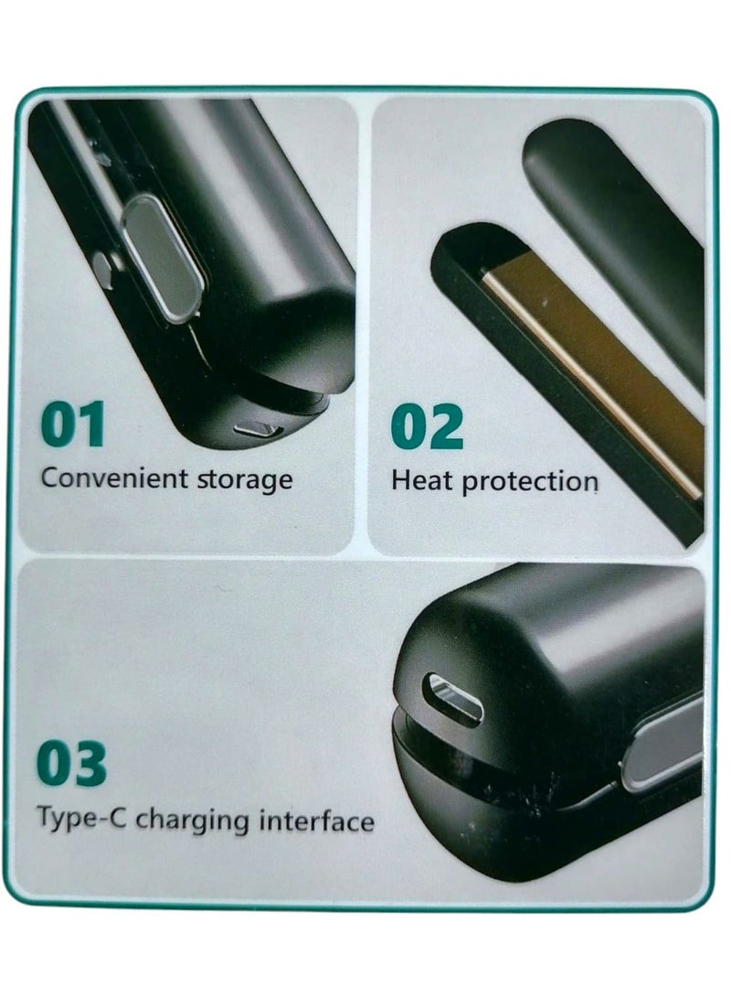 Denx Ceramic hair straightener with ceramic coating for smooth gliding. 30-second heating. Adjustable temperature up to 200°C. - Image 5