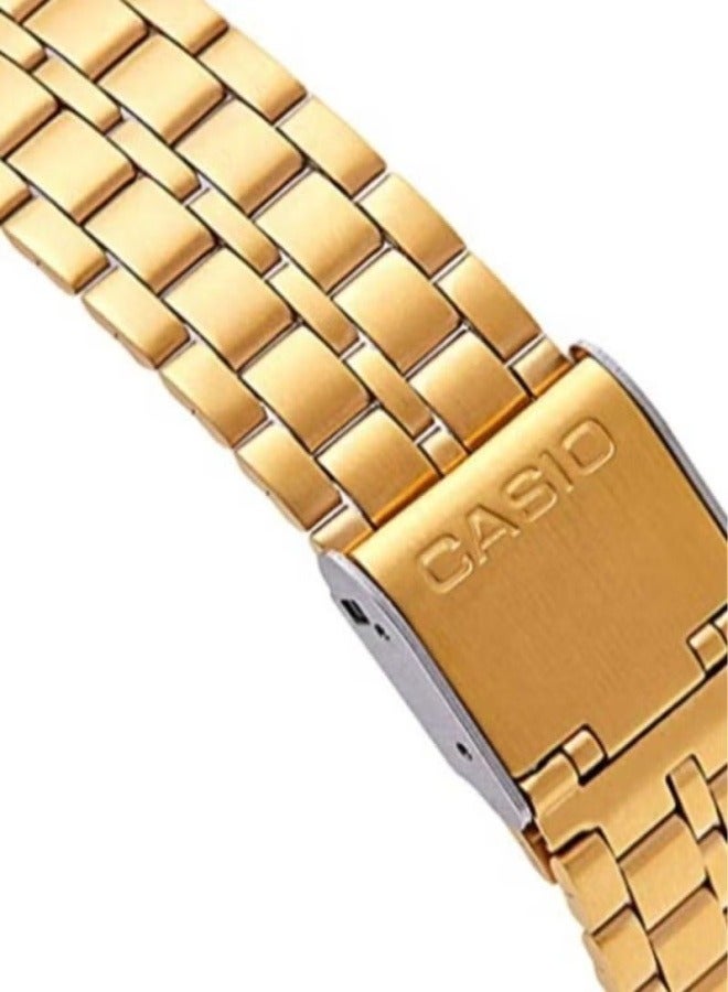 كاسيو ساعة كاسيو الرقمية المقاومة للماء من الفولاذ المقاوم للصدأ A159WGEA-1 - 33 مم - ذهبي - Image 5