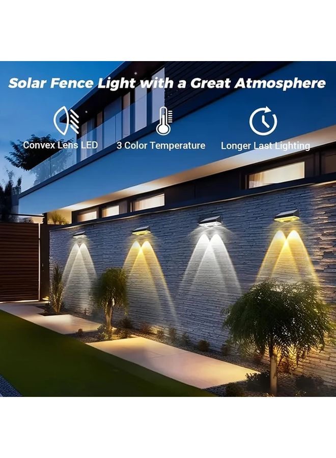 4 Packs Solar Wall Lights Outdoor Smart Sensor Decorative Lighting For Fence Garage - Image 5