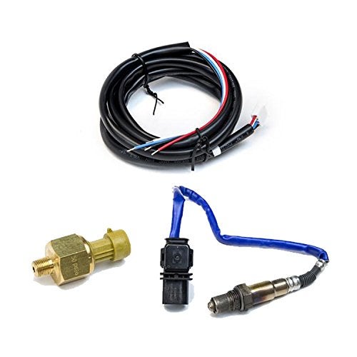 AEM 2 Gauge Display Set UEGO WideBand Air/Fuel Ratio Gauge + Boost Pressure Gauge -30-35psi + MAPerformance Lanyard - Image 2