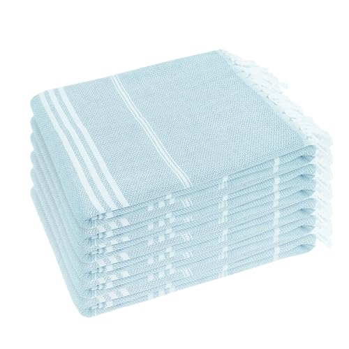 YSYJ Turkish Beach Towel 6 Pack Beach Towels 36"x71" Beach Towel Oversized Sand Free Turkish Towel Quick Dry Bath Towels Blue - Image 1