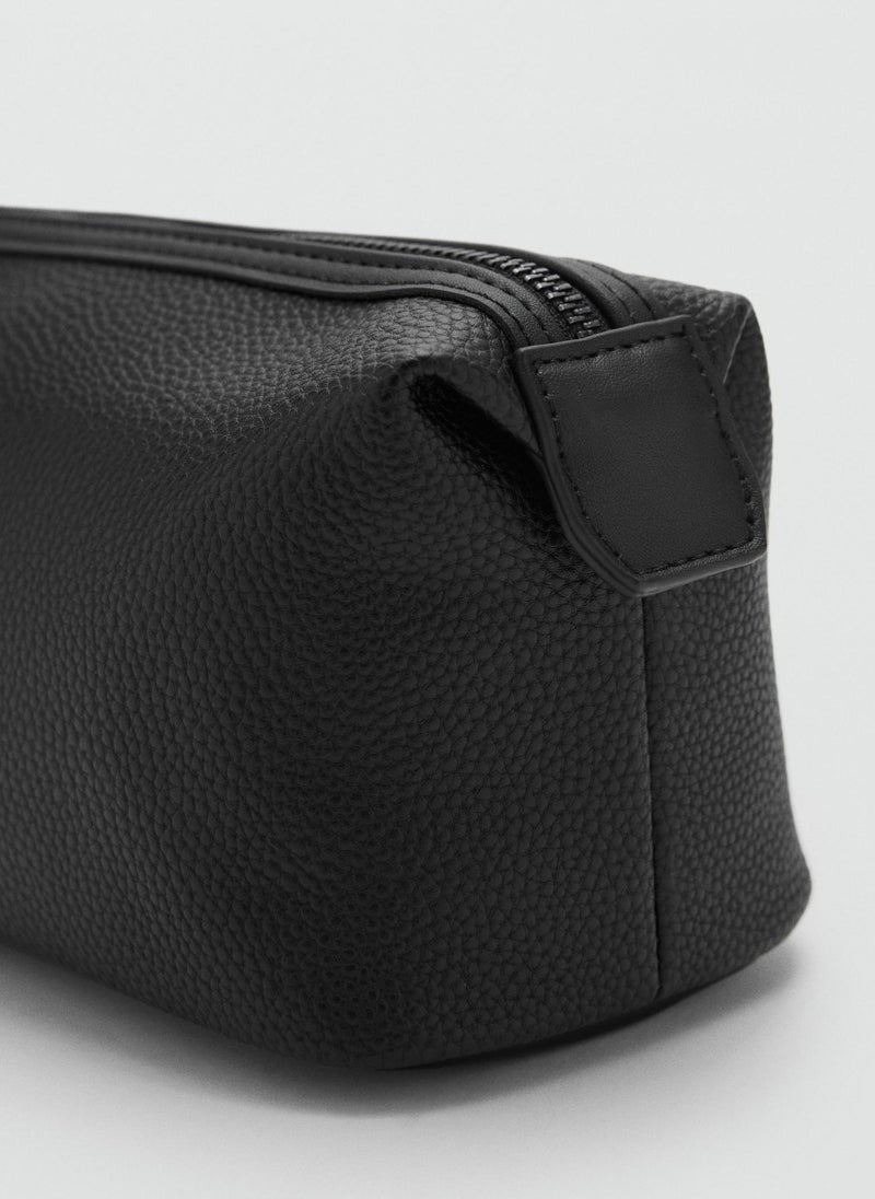 Mango Man Contrast-Strap Pebbled Cosmetic Bag  - Image 3