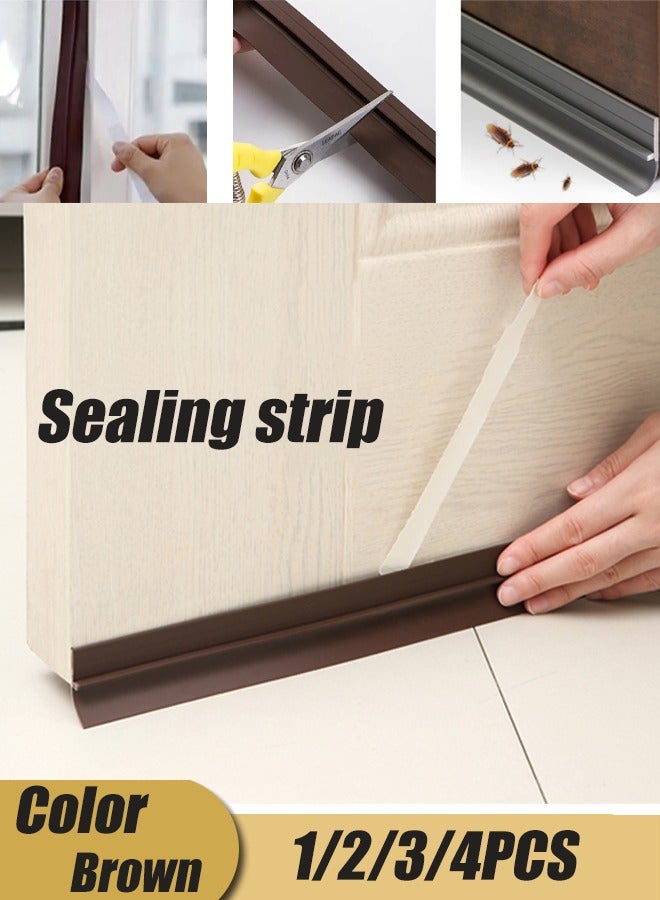 Door and Sliding Window High Viscosity Sealing Strip, Self-adhesive Door Bottom Sealing Tape, Insect-proof Windproof Window Sealing Strip, Shock-absorbing Buffer Sound-insulating Noise-reducing, Wea  - Image 1