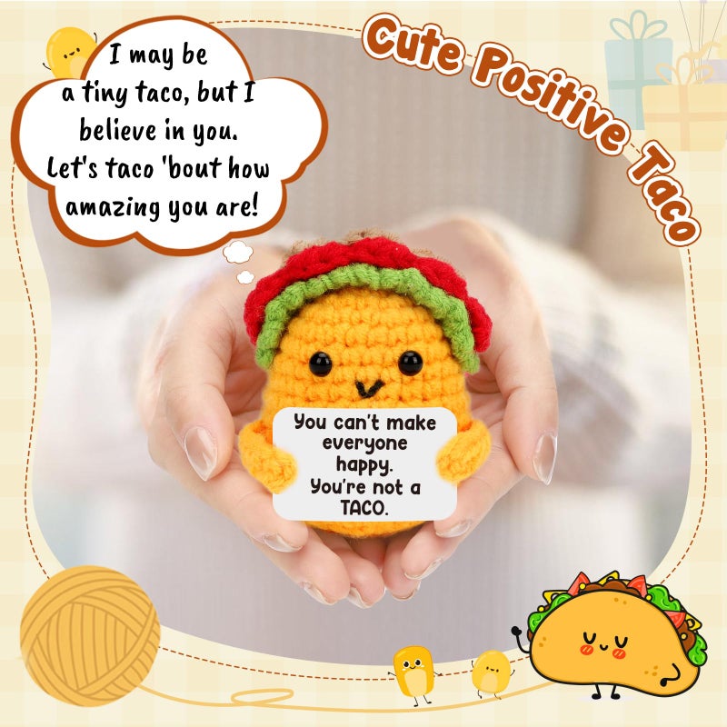 TuSuQing Easter Basket Essentials Stuffers Inspirational Gifts for Women Men Friends Christmas Positive Crochet Emotional Cheerful Support Therapy Office Decor Affirmation for Work Coworkers Funny Small Gifts - Image 5