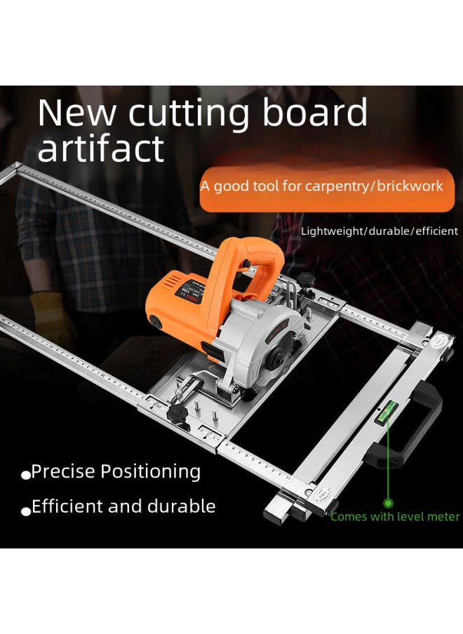 Generic - Portable Multifunctional Wood Cutting Machine High Precision Carpentry Tools Tile Cutter Fixed Bracket Wood Board Cutter-Model:Dongcheng Cutting Machine 1200W + Cutting Board Artifact - Image 1