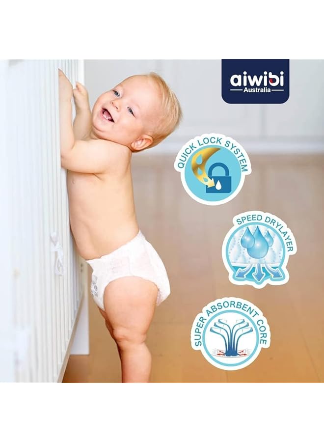 aiwibi Ultra Thin Premium Baby Pants Diaper Super Soft And Ultra Thin Anti Irritation Pants Super Absorption 360 Stretchy Waistband (Large 24 Count) - Image 3