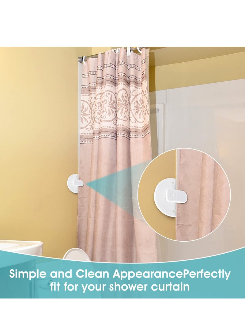 Excefore 10 Pack Shower Curtain Clips, Self Adhesive Shower Curtain Clips, Self Adhesive Shower Curtain Weight Clip, for Shower Hanging Camper Home Decoration Indoor and Outdoor - Image 5