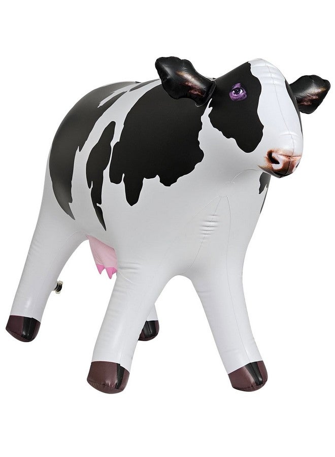 جيت كرييشنز بقرة هولشتاين قابلة للنفخ على شكل ماشية ألبان واقفة من جيت كرييشنز | لعبة حيوانات بطول 37 بوصة، مناسبة للعائلة والأطفال، ديكور للمزرعة، دعامة مسرحية، مناسبة للشتاء، الكريسماس، عيد الشكر - Image 1