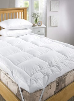 Blueberry Mattress Topper Cotton Box Stiched With 4 Corner Elastic 10cm Thick 180x200cm  - Image 1
