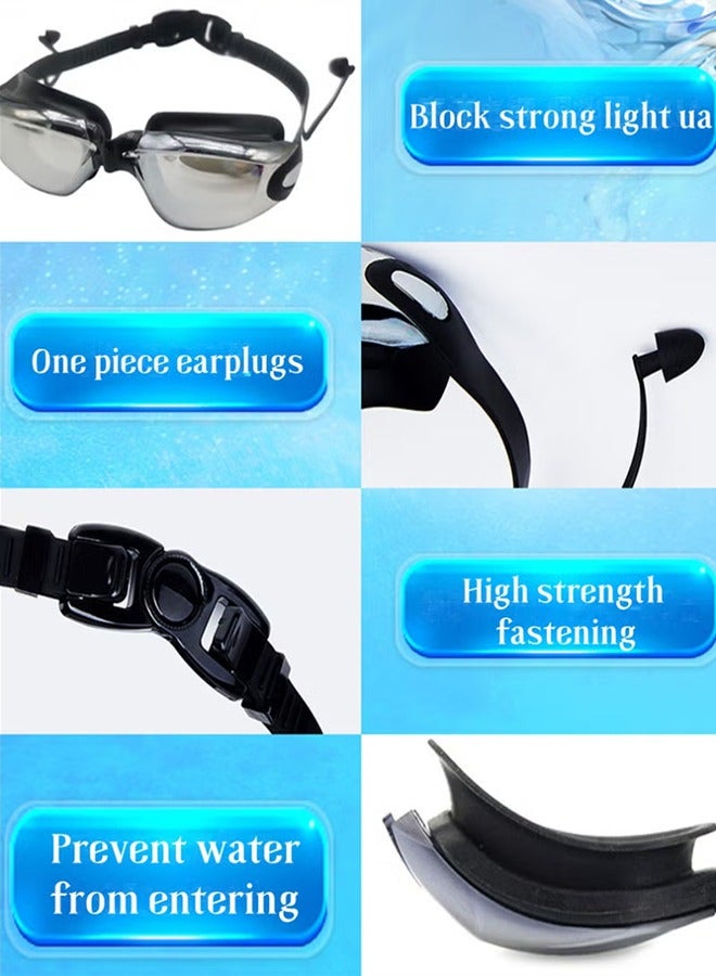 Generic Anti Fog,Anti UV,Myopia,All-around Swimming Goggles,Suitable for Men Women Teenagers Children (Degree: 500 Black)  - Image 4
