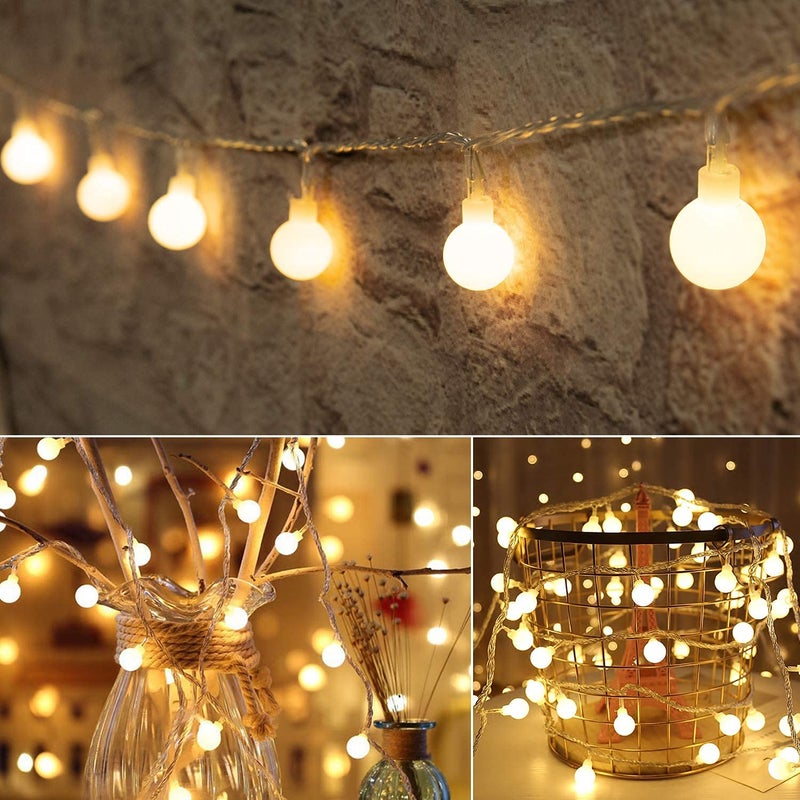 VELOCIOUS VELOCIOUS Bubble Ball String LED Fairy Lights for Home and Outdoor Warm White Warm White Ball Light  - Image 1