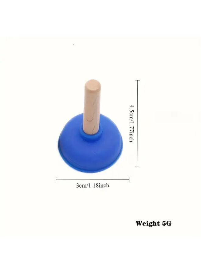 Blue Silicone Toilet Plunger and Cup Holder Multifunctional Desktop Storage Box 5pcs - Image 4