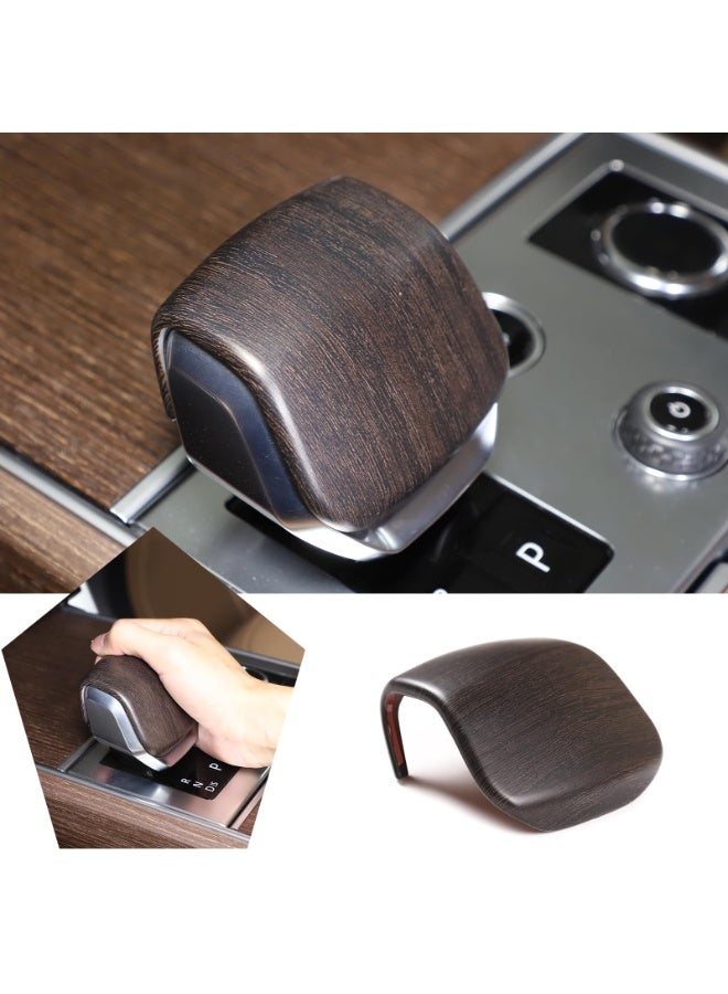 Car Gear Shift Knob Head Cover Trim for Range Rover Sport/Vogue/Velar/Discovery 5, Wood Grain - Image 1