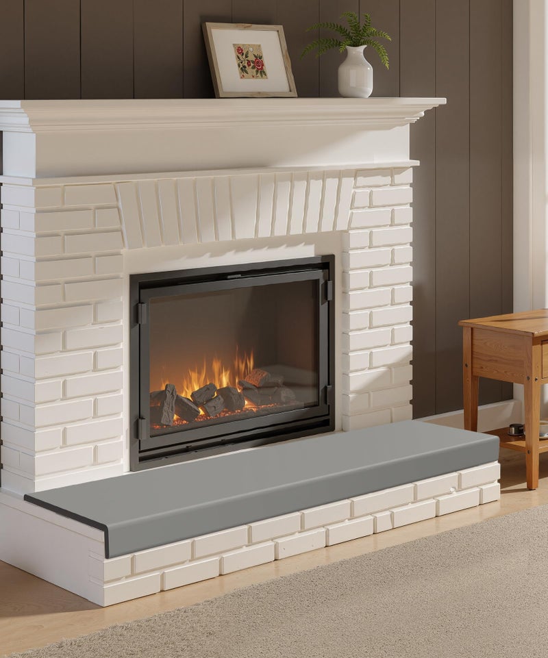Magicheap Fireplace Baby Proofing, 80'' Soft Seat Hearth Cushion for Baby Proof, Memory Foam Brick Fire Place Bumper Protector Pad for Babies Child Children Toddlers, Grey - Image 1