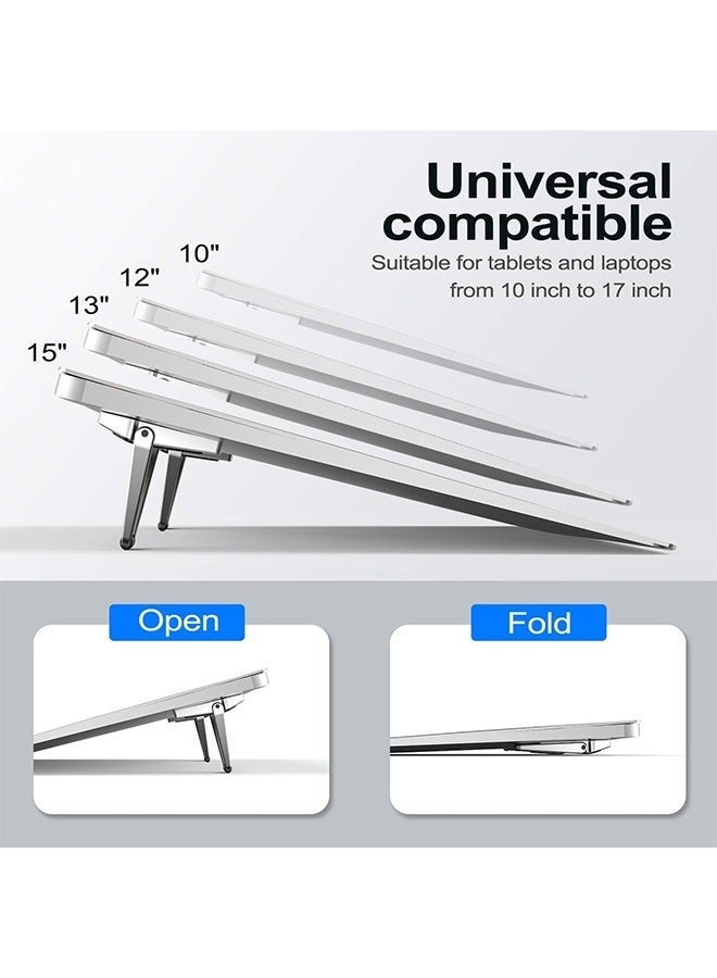 2 Pcs Portable Invisible Laptop StandMini Alu minum Cooling Pad,Computer Keyboard Mount Kickstand,Ergonomic Lightweight Laptop Desk Stand for MacBook Pro/Air, Lenovo,12-17 Inches - Image 3
