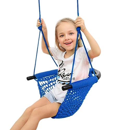 JKsmart Swing Seat for Kids Heavy Duty Rope Play Secure Children Swing SetPerfect for IndoorOutdoorPlaygroundHomeTreewith Snap Hooks and Swing Straps440 lbs CapacityBlue - Image 1