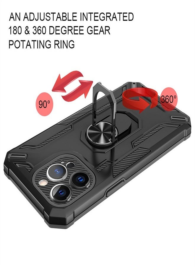 dida-cosmos - Armor phone case Works with the iPhone13Pro carbon fiber Warship 2-in-1 case - Image 1