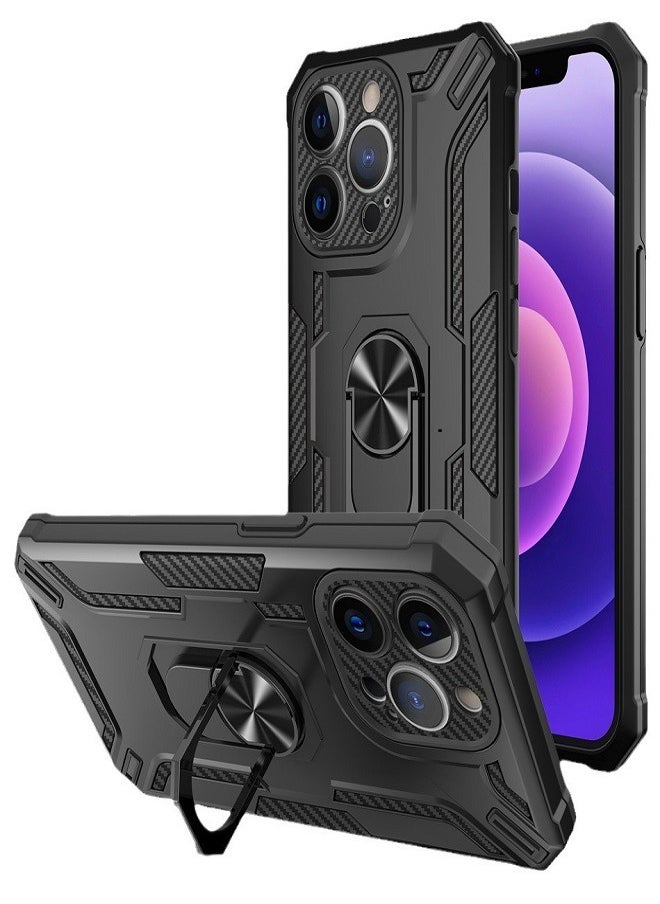 dida-cosmos - Armor phone case Works with the iPhone13Pro carbon fiber Warship 2-in-1 case - Image 1