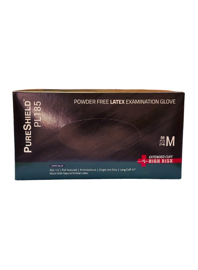 Purse Shield Powder-Free Latex Examination Gloves – Medium Size  - Image 1