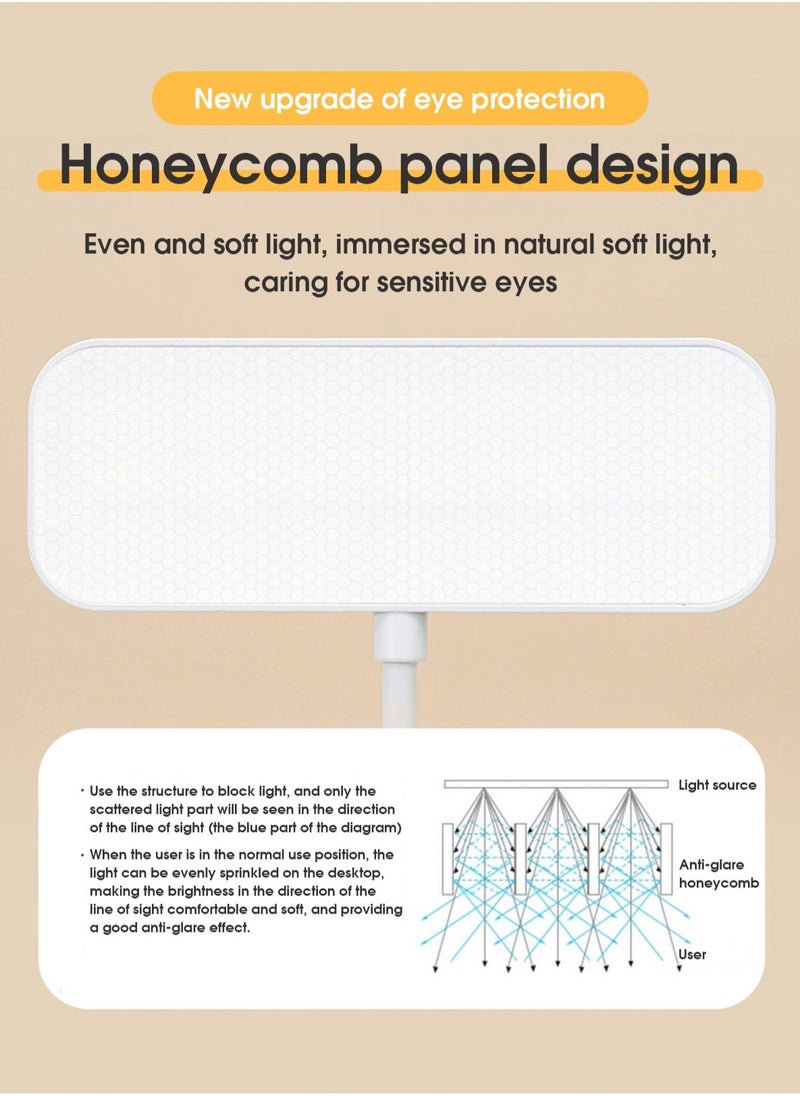 LOOPITYS 3 Modes Touch Dimming USB Dimming Clip Table Lamp Student Dormitory Learning Study Table Light Bedside Flexo Lamps - Image 5