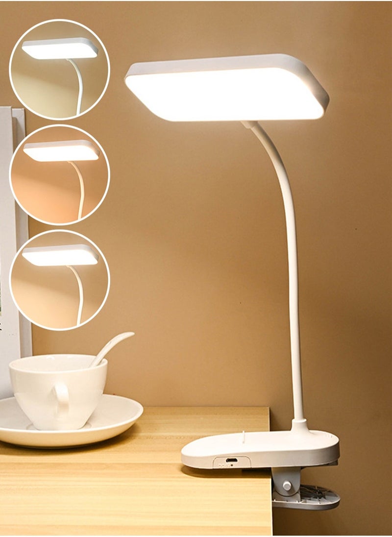LOOPITYS 3 Modes Touch Dimming USB Dimming Clip Table Lamp Student Dormitory Learning Study Table Light Bedside Flexo Lamps - Image 1