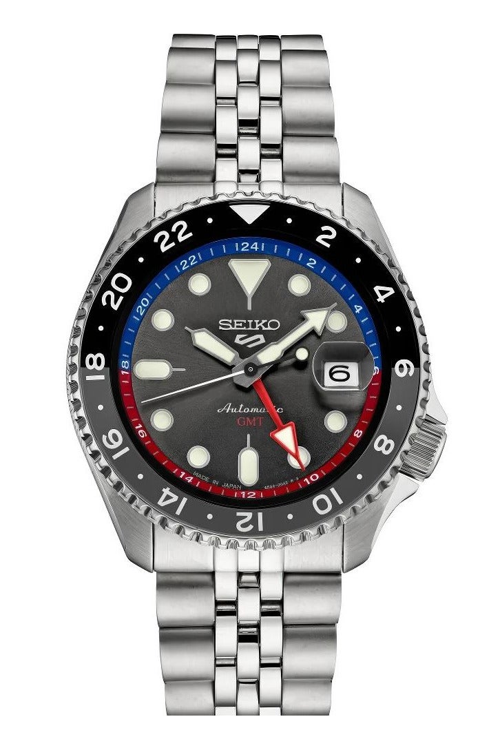 Seiko 5 Sports Black Dial Blue Nd Red Accents Automatic Men's Watch SSK019K1 - Image 1