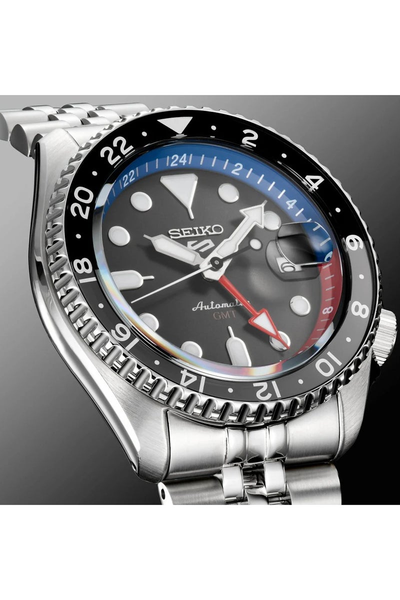 Seiko 5 Sports Black Dial Blue Nd Red Accents Automatic Men's Watch SSK019K1 - Image 2