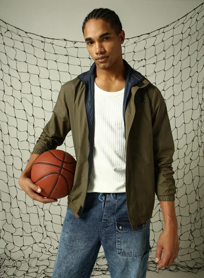 هوبرهولمي جاكيت رجالي أخضر بوليستر مقاس كبير