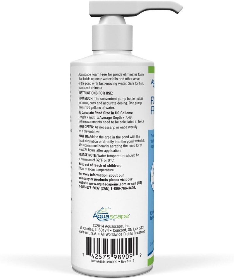 Aquascape Foam Free Water Treatment for Pond Waterfall and Water Feature 8 Ounce 98909 - Image 2