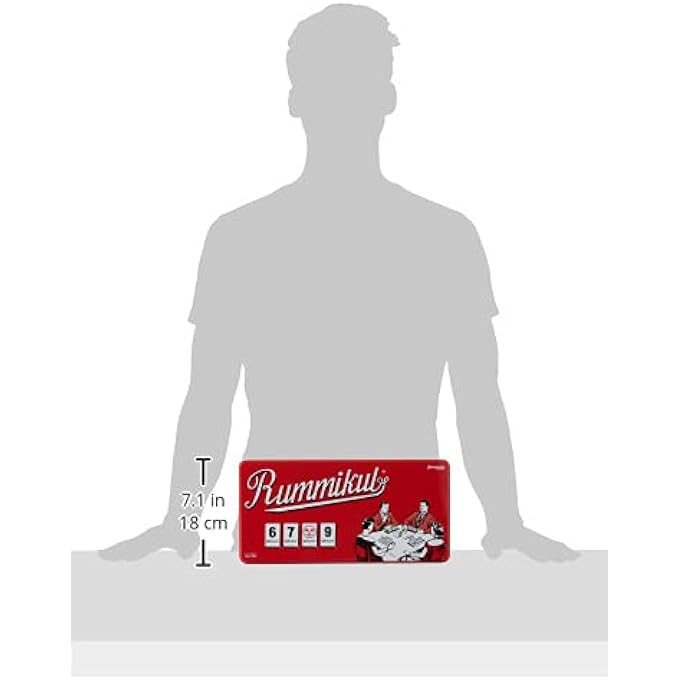 Pressman Rummikub in Retro Tin - The Original Rummy Tile Game by Red, 5" - Image 2
