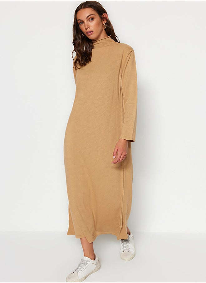 Camel Turtleneck Knitwear Dress TCTAW23EB00001 - pzsku/Z85F795B94261F2AB3449Z/45/_/1730941024/de7807d4-11a2-4a87-8459-8d9695cc4cf1