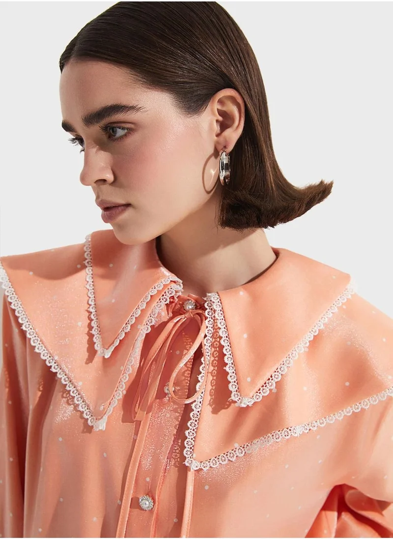 JUNE Baby Collar Button Down Shirt