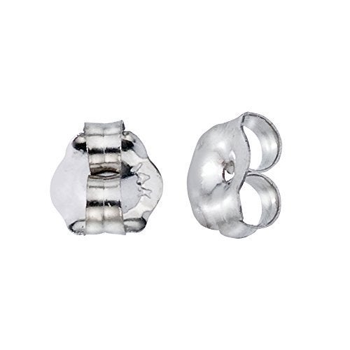 Direct-Jewelry 14k White Gold Replacement Earring Backs (1 Pair) for 0.6 mm thick earring posts - Image 3