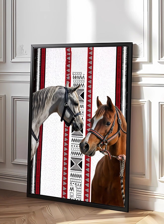 4gdran Canvas wall art for wall decoration, Nadi art design with hollow frame, size 120x80 cm, one piece - Image 2