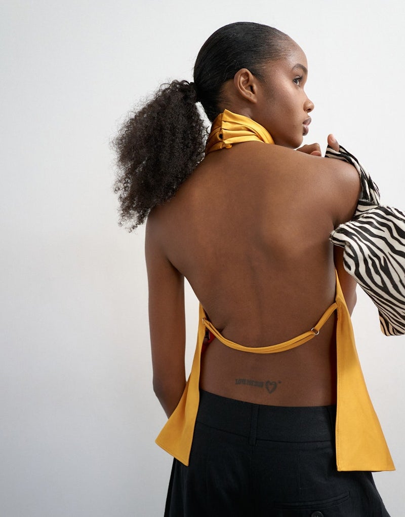 TOPSHOP Open Neckline Woven Top - Image 2
