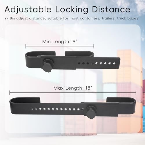 Quality Life Shipping Container Lock, Cargo Door Lock, Heavy Duty Steel Trailer Box Lock with 2 Keys, Dust Cover Re-useable - Black - Image 3