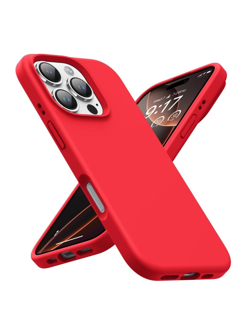 DUSALA iPhone 16 Pro Max Case, Liquid Silicone Phone Case for iPhone 16 Pro Max 6.9 Inch, Colorful Silky-Soft Protective Cover (Red) - Image 1