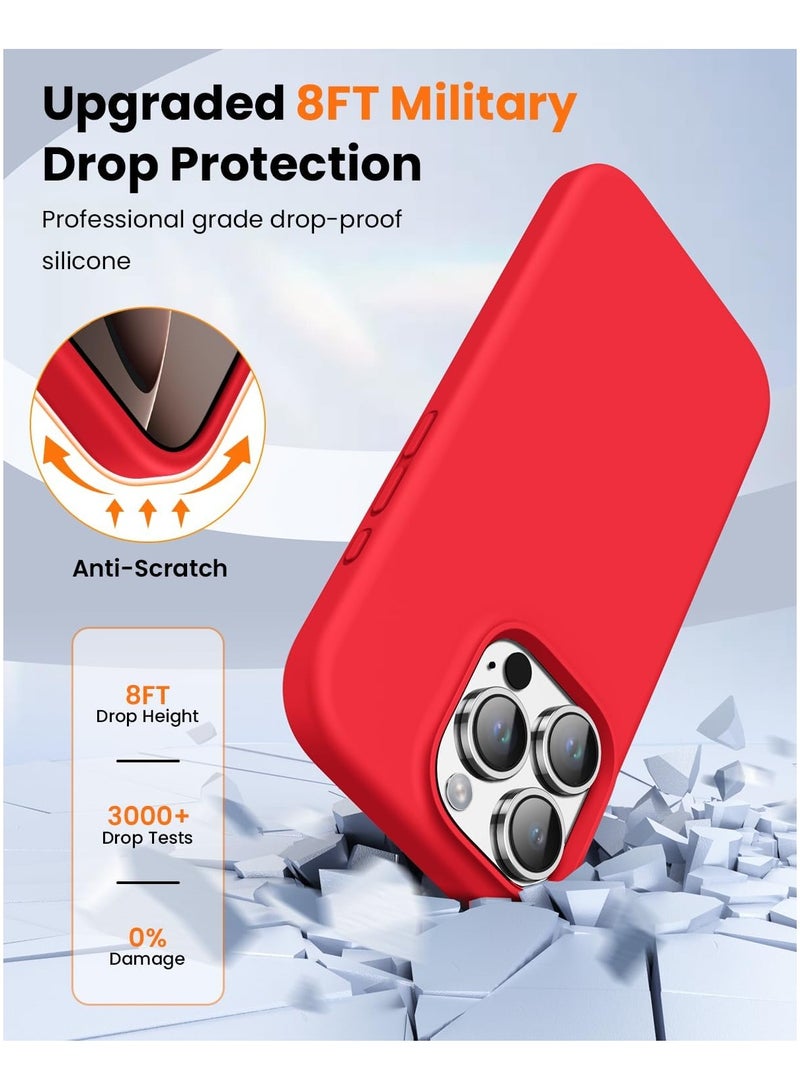 DUSALA iPhone 16 Pro Max Case, Liquid Silicone Phone Case for iPhone 16 Pro Max 6.9 Inch, Colorful Silky-Soft Protective Cover (Red) - Image 5