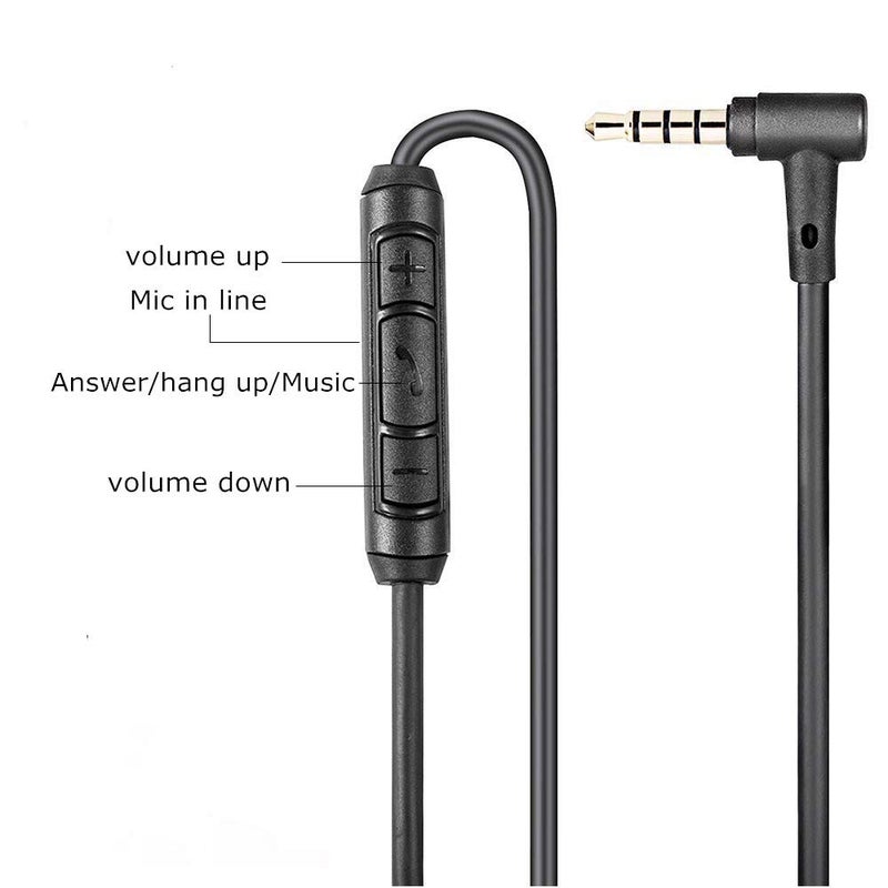 Cypher.V Replacement Audio Extension Cable, Cord Wire only for Bose QuietComfort QC15 Headphones with in line Mic (Black) - Image 3