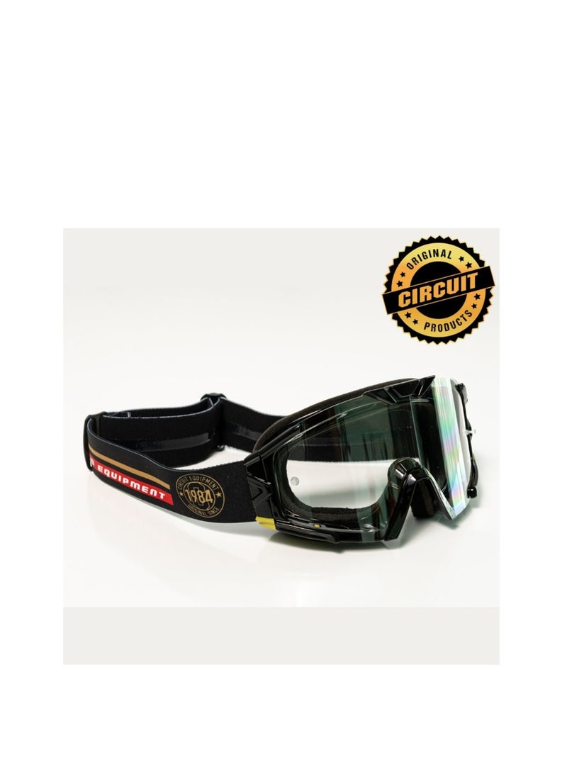 CIRCUIT - Equipment Occhiali Motocross Circuit Quantum Black/Gold - Image 1