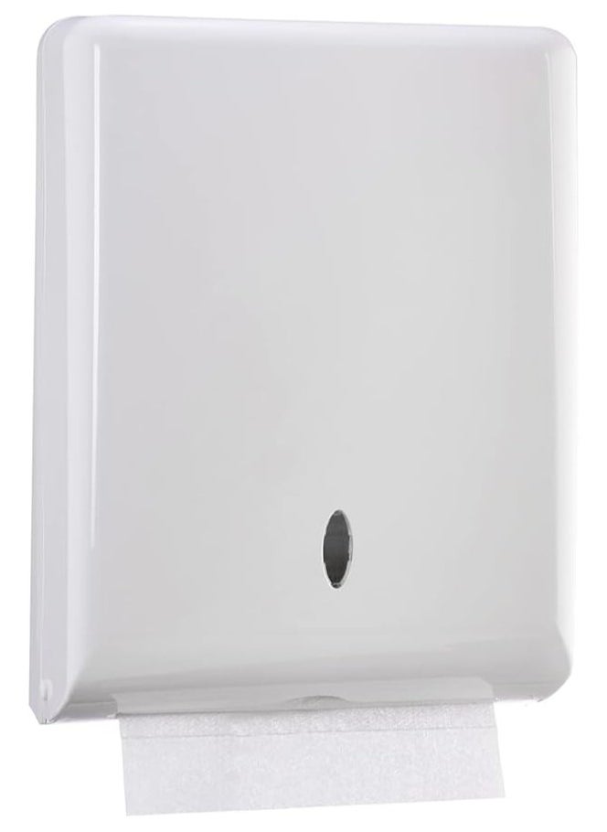 VINSTAR - Paper Towel Dispensers, Wall Mount Commercial Toilet Tissue Dispensers Paper Towel Holder C-Fold/Multifold Paper Hand Towel Dispenser for Bathroom, Kitchen (White) - Image 1